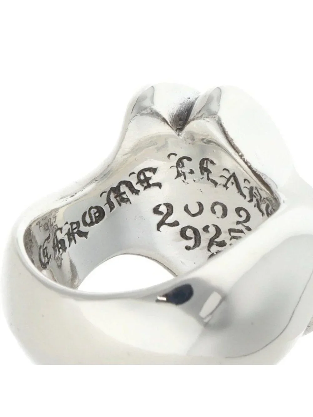 Chrome Hearts Lip Tongue Md Lip and Tan Silver Ring